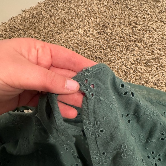 American Eagle Outfitters Teal Eyelet Dress - Picture 5 of 5